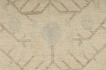 6x9 Brown and Ivory Turkish Oushak Rug