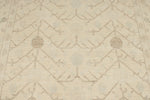 6x9 Brown and Ivory Turkish Oushak Rug