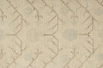 6x9 Brown and Ivory Turkish Oushak Rug