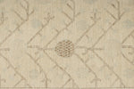 6x9 Brown and Ivory Turkish Oushak Rug