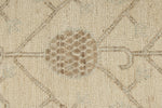 6x9 Brown and Ivory Turkish Oushak Rug
