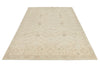 6x9 Brown and Ivory Turkish Oushak Rug