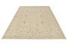 6x9 Brown and Ivory Turkish Oushak Rug
