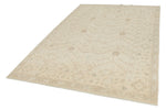 6x9 Brown and Ivory Turkish Oushak Rug
