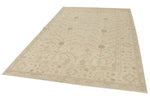 6x9 Brown and Ivory Turkish Oushak Rug