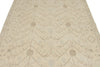 6x9 Brown and Ivory Turkish Oushak Rug