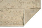 6x9 Brown and Ivory Turkish Oushak Rug
