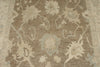 6x9 Brown and Ivory Turkish Oushak Rug