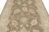 6x9 Brown and Ivory Turkish Oushak Rug
