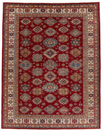 12x15 Red and Ivory Kazak Tribal Rug