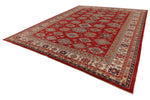 12x15 Red and Ivory Kazak Tribal Rug