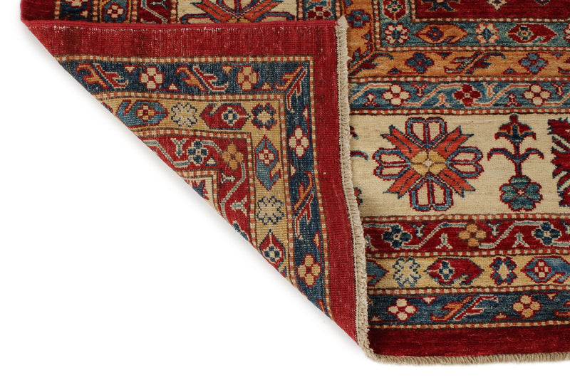 12x15 Red and Ivory Kazak Tribal Rug