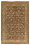10x15 Brown and Ivory Turkish Oushak Rug
