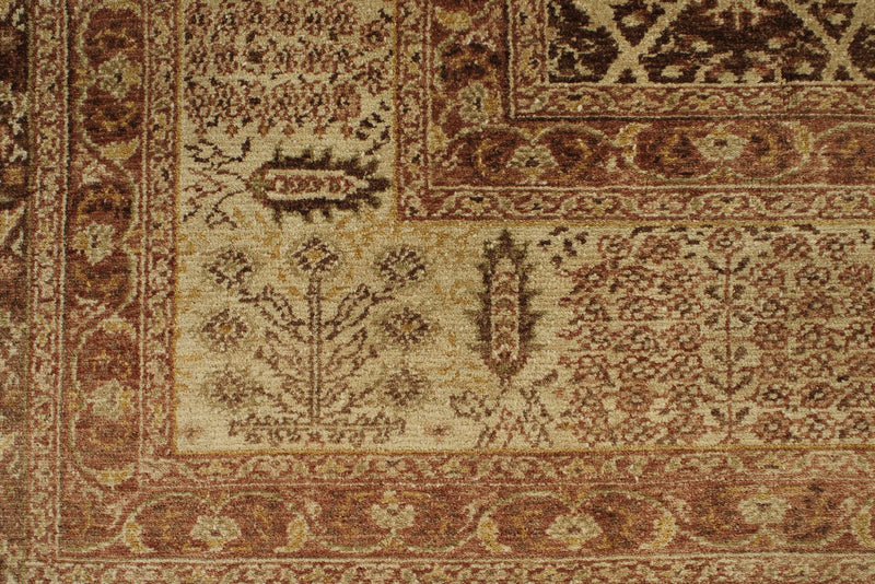 10x15 Brown and Ivory Turkish Oushak Rug