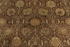 10x15 Brown and Ivory Turkish Oushak Rug