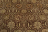 10x15 Brown and Ivory Turkish Oushak Rug