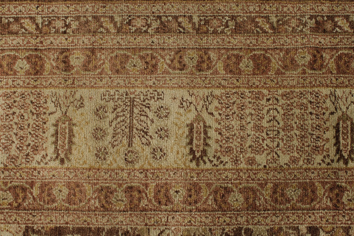 10x15 Brown and Ivory Turkish Oushak Rug