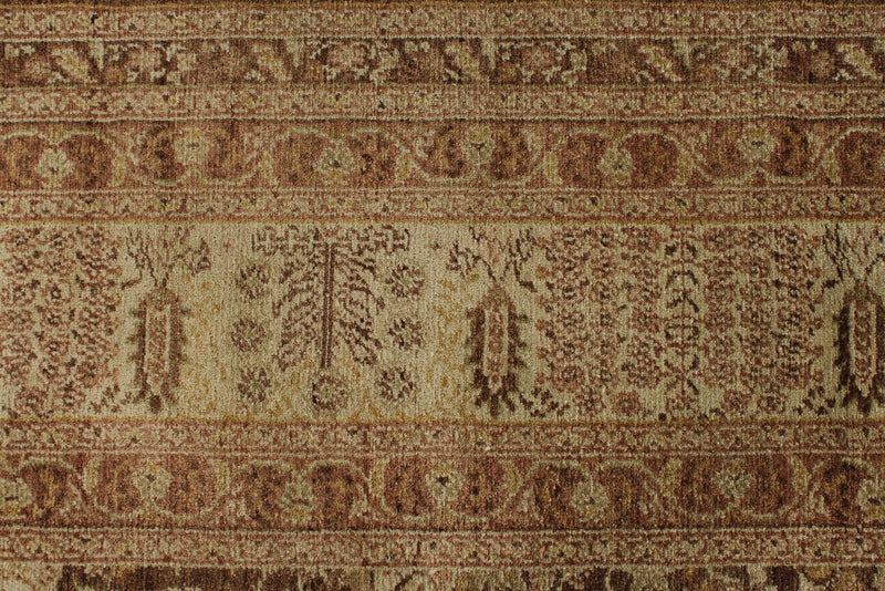 10x15 Brown and Ivory Turkish Oushak Rug