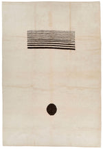 9x13 Ivory and Brown Modern Contemporary Rug