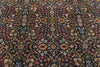 8x10 Navy and Ivory Turkish Silk Rug