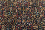 8x10 Navy and Ivory Turkish Silk Rug