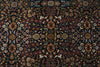 8x10 Navy and Ivory Turkish Silk Rug