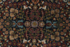 8x10 Navy and Ivory Turkish Silk Rug