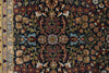 8x10 Navy and Ivory Turkish Silk Rug