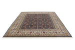 8x10 Navy and Ivory Turkish Silk Rug