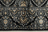 5x7 Black and Ivory Turkish Silk Rug