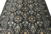 5x7 Black and Ivory Turkish Silk Rug