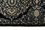 5x7 Black and Ivory Turkish Silk Rug