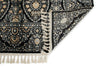 5x7 Black and Ivory Turkish Silk Rug