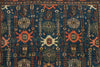 4x6 Blue and Red Turkish Oushak Rug