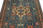 4x6 Blue and Red Turkish Oushak Rug
