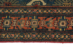 4x6 Blue and Red Turkish Oushak Rug