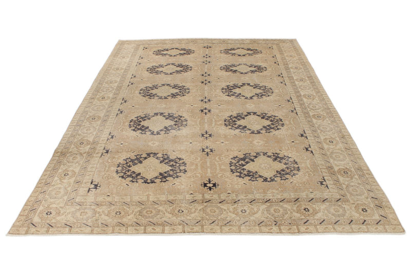 6x10 Ivory and Beige Turkish Anatolian Rug