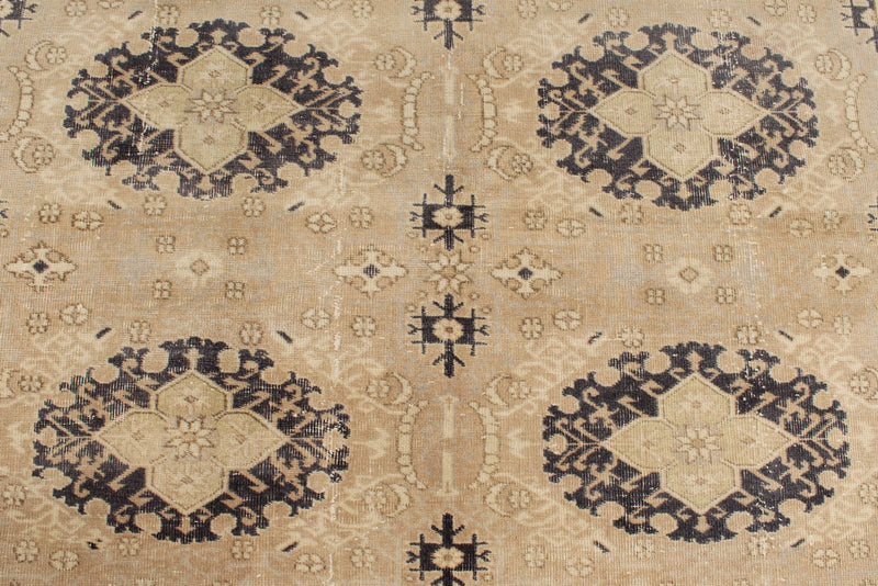 6x10 Ivory and Beige Turkish Anatolian Rug