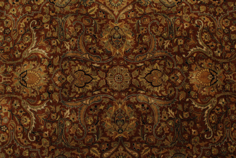 6x9 Rust and Black Turkish Tribal Rug
