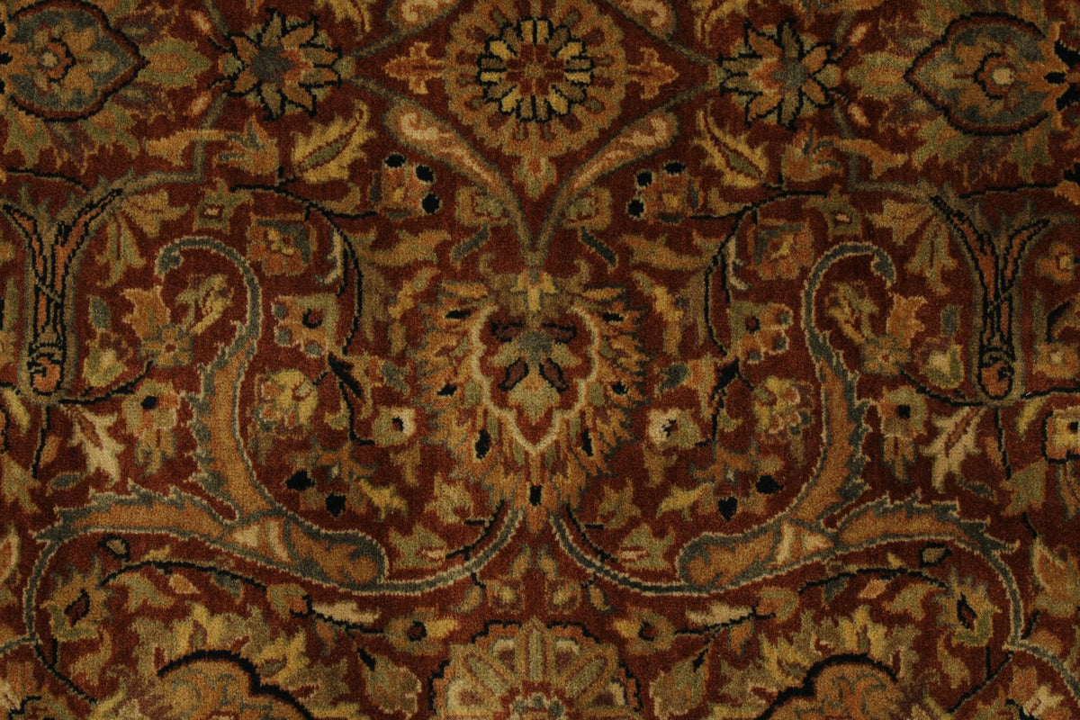 6x9 Rust and Black Turkish Tribal Rug