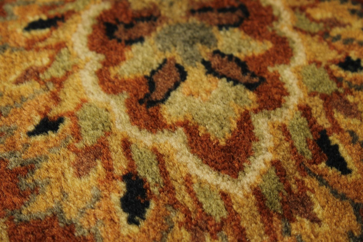 6x9 Rust and Black Turkish Tribal Rug