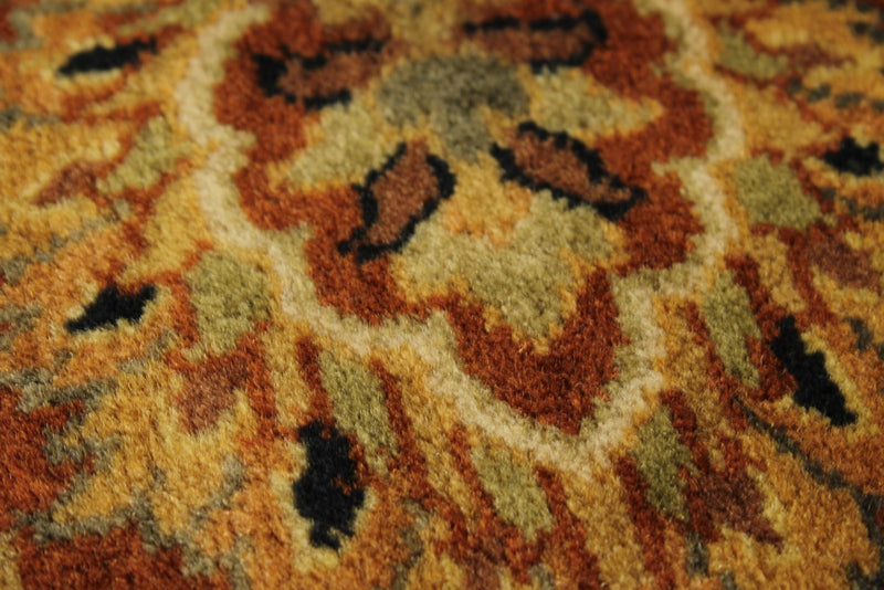 6x9 Rust and Black Turkish Tribal Rug