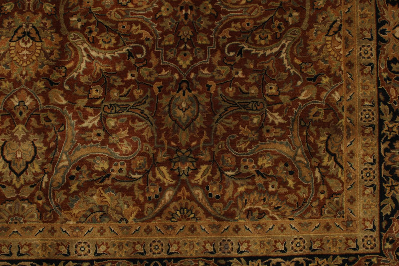 6x9 Rust and Black Turkish Tribal Rug