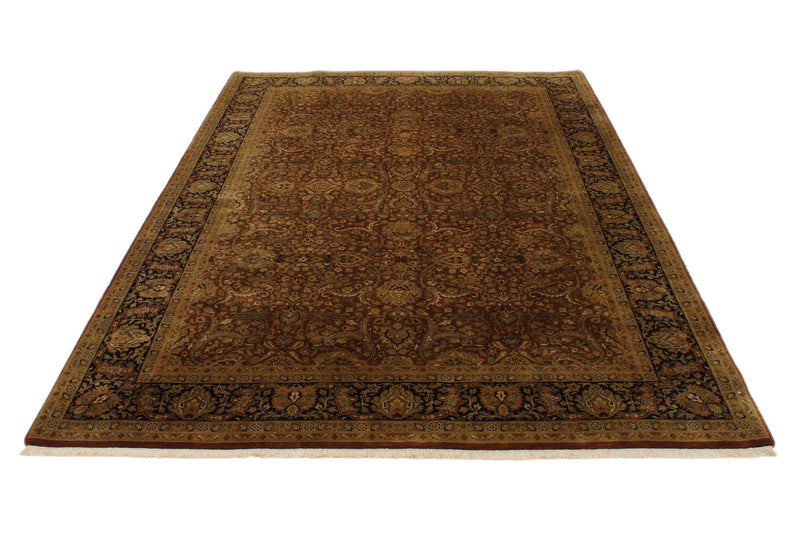 6x9 Rust and Black Turkish Tribal Rug