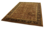 6x9 Rust and Black Turkish Tribal Rug