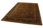 6x9 Rust and Black Turkish Tribal Rug