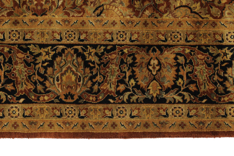 6x9 Rust and Black Turkish Tribal Rug
