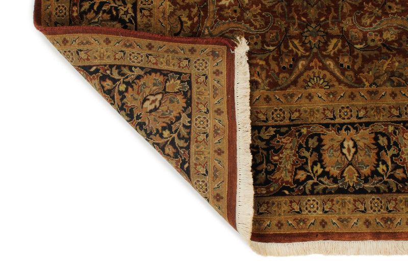 6x9 Rust and Black Turkish Tribal Rug