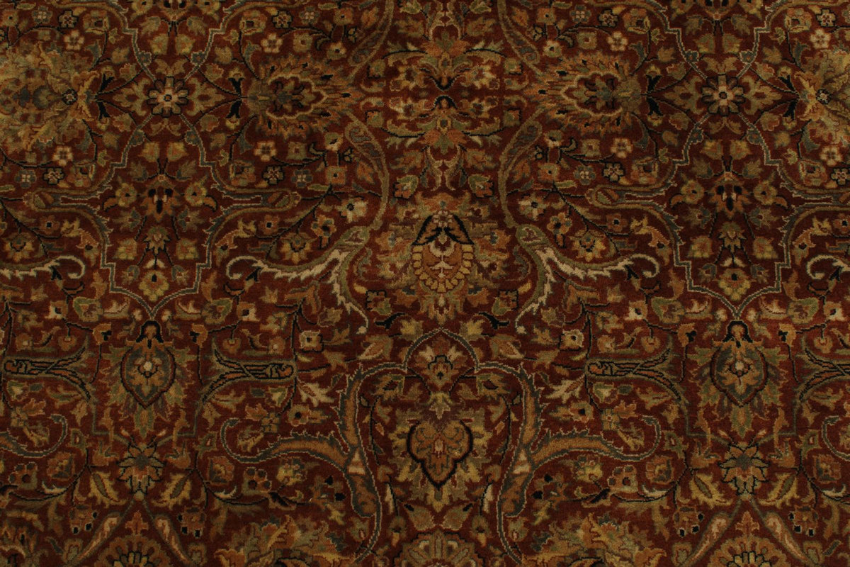 6x9 Rust and Black Turkish Tribal Rug