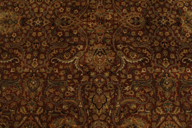 6x9 Rust and Black Turkish Tribal Rug
